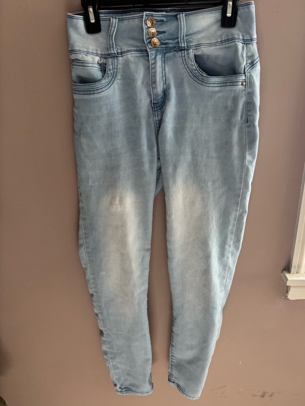 Light Blue High-Rise Skinny Jeans